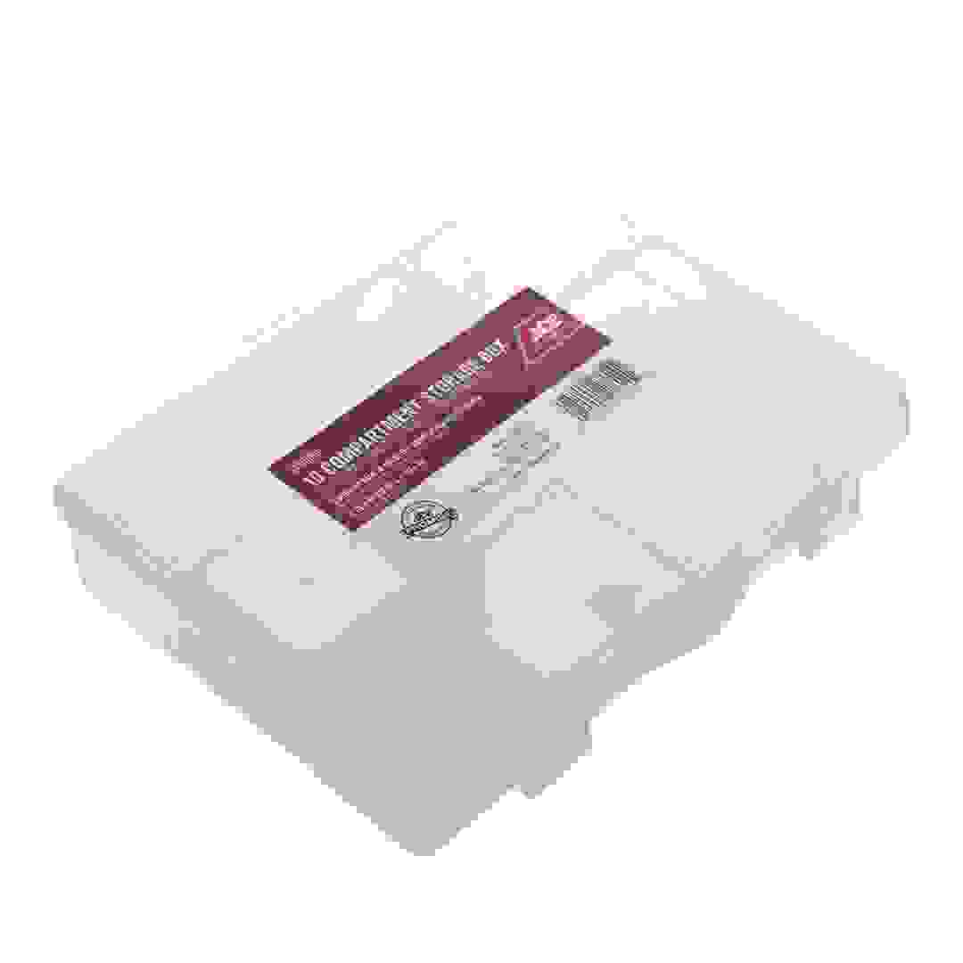 صندوق تخزين بلاستيك إيس 10 قسم (4.4 × 15 × 20 سم، صغير)