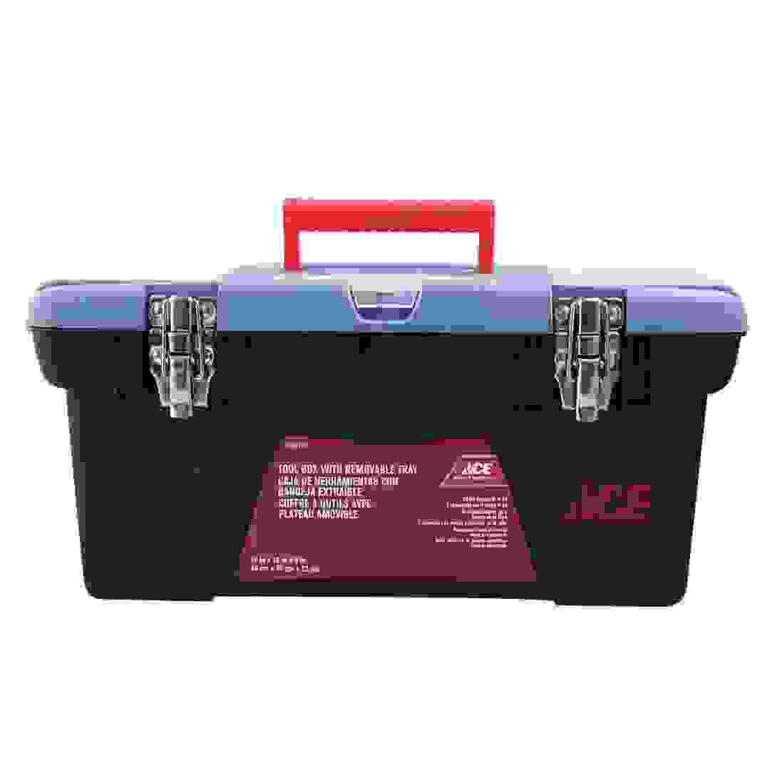 Ace Plastic Tool Box W/Removable Parts Tray (48 cm)