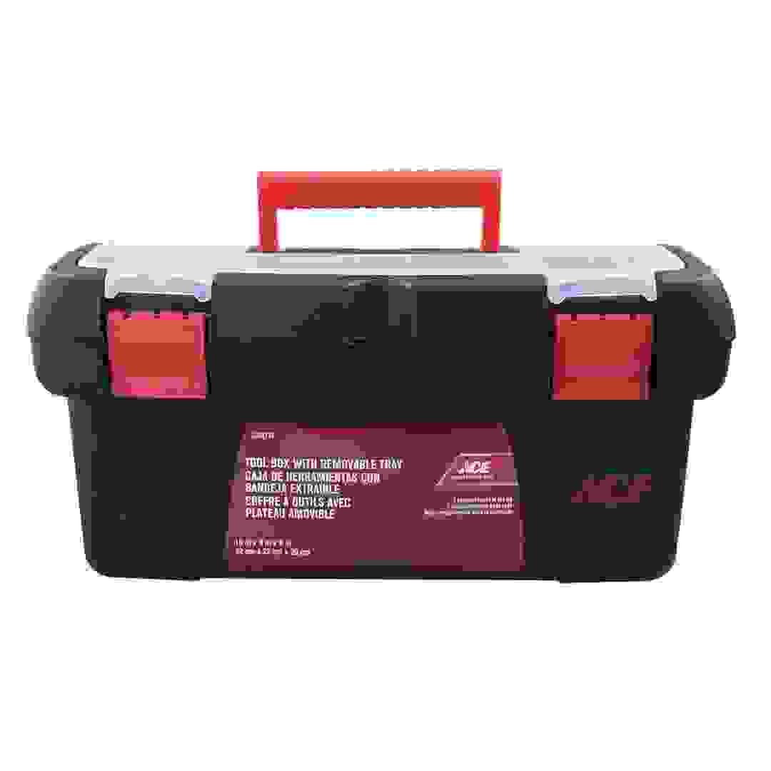 Ace Plastic Tool Box W/Removable Parts Tray (42 cm)