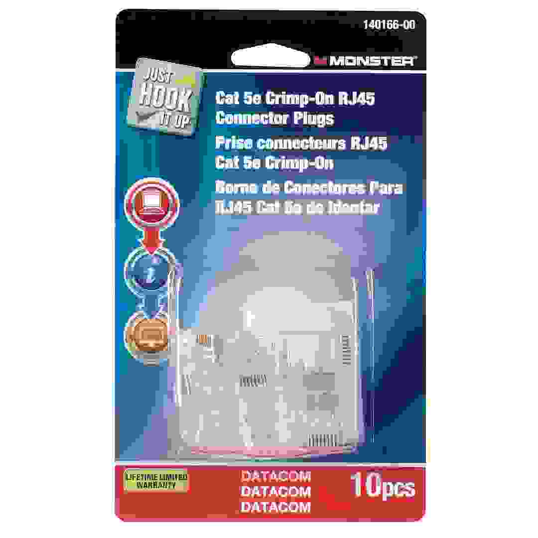 Monster Just Hook It Up Category 5E Modular Crimp-On Plugs (10 Pc.)