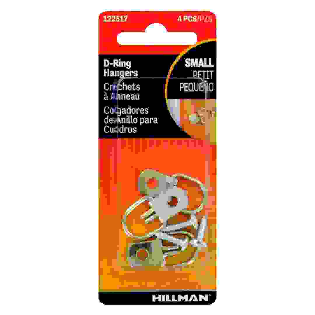 Hillman AnchorWire Small D-Shaped Steel Ring Hanger Pack (4 Pc.)