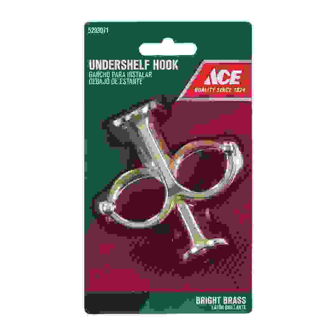 خطاف ملابس بذراع طويل نحاسية إيس (8.89 سم، قطعتين)