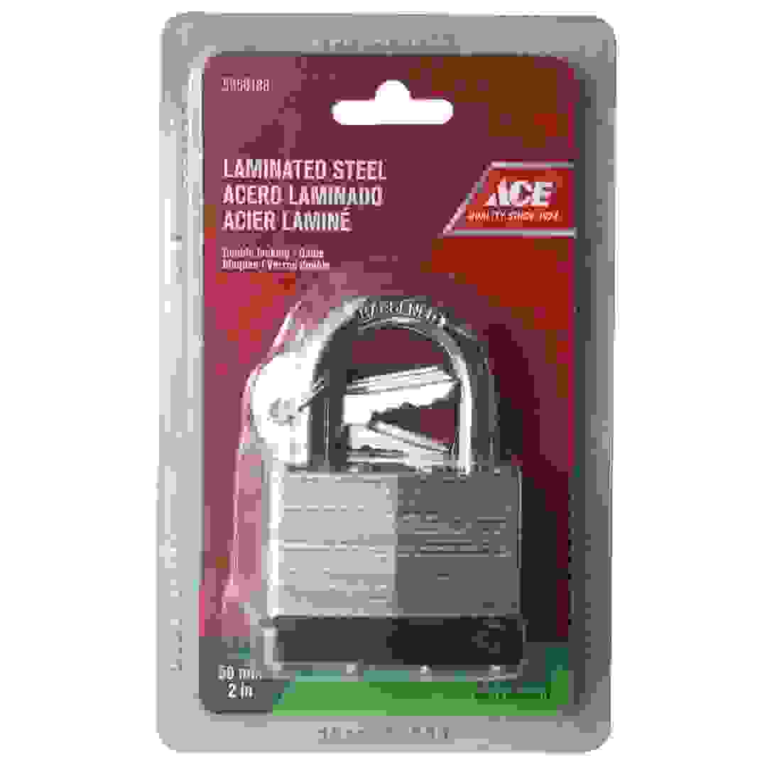 Ace Laminated Steel Padlock W/Keys (5 cm)