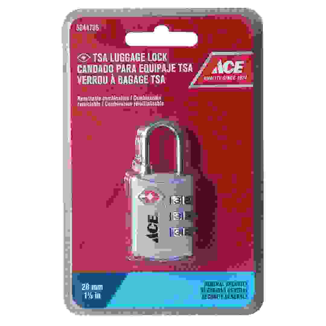 Ace 3 Dial Combination Luggage Padlock (5.9 x 2.8 x 1.4 cm)