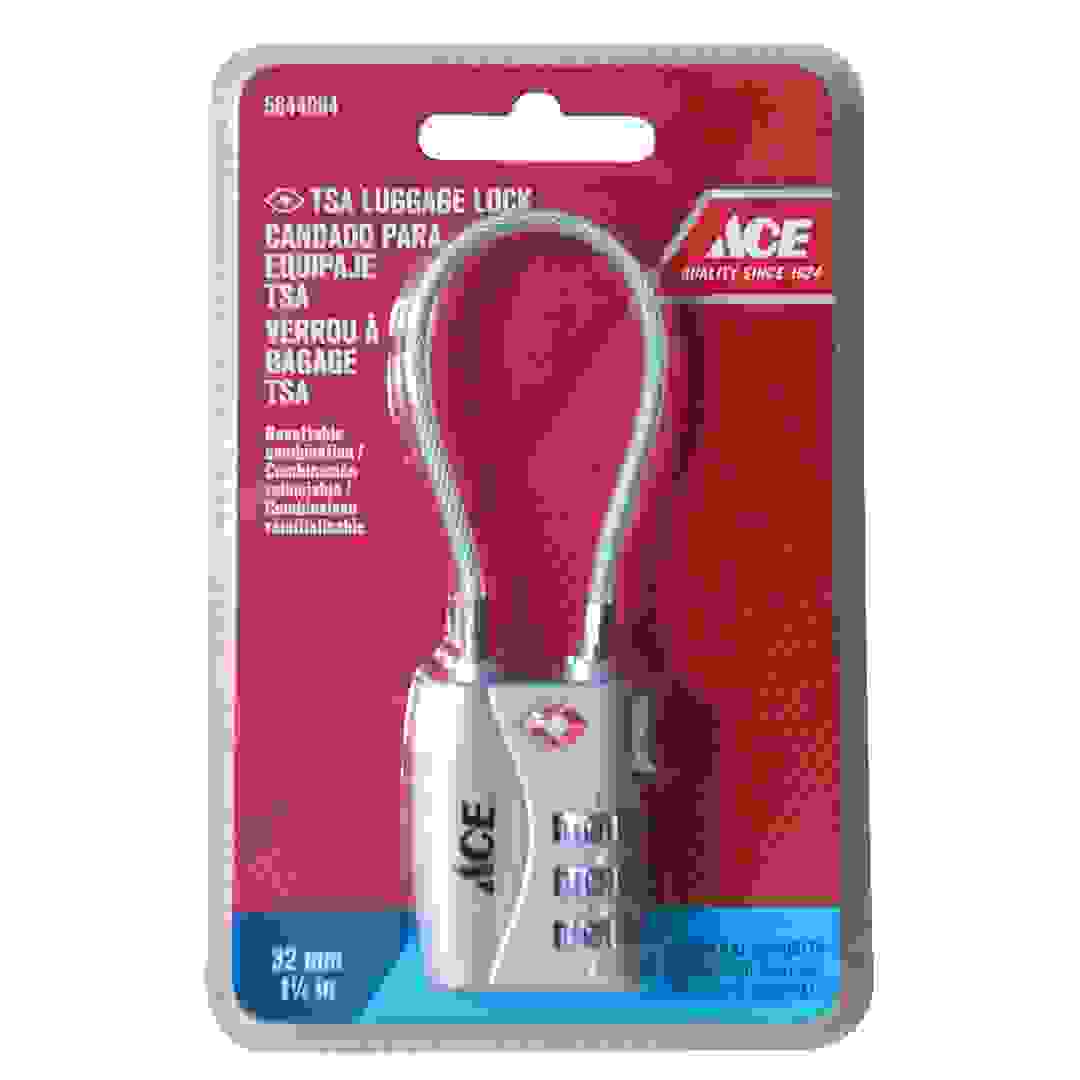 Ace 3 Dial Combination Luggage Padlock (3.2 x 10 x 1.4 cm)