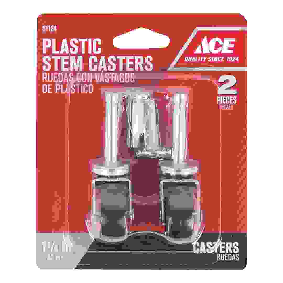 Ace Plastic Stem Casters Pack (3.2 cm, 2 Pc.)