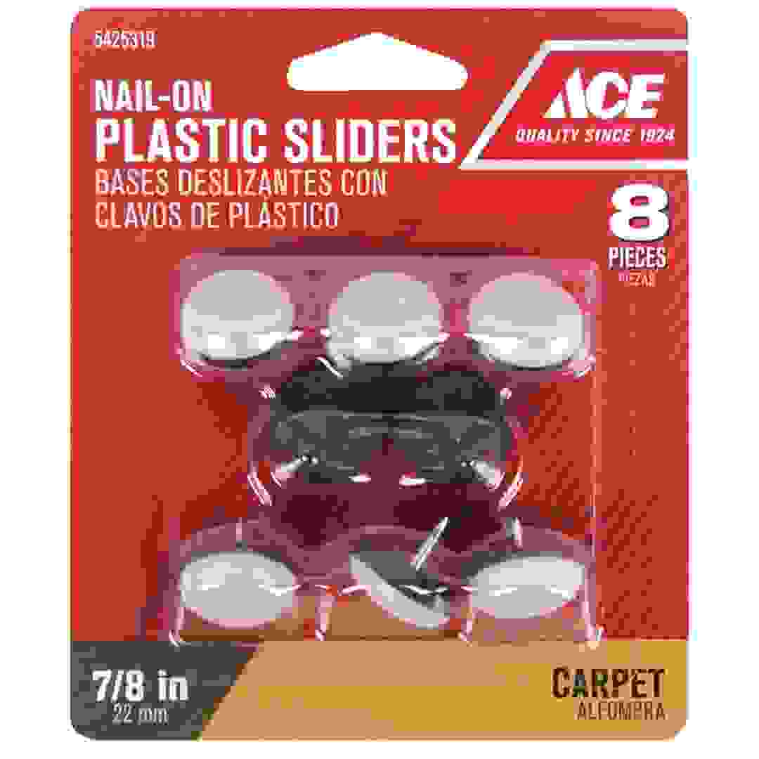 قواعد بلاستيك للأثاث بمسمار إيس (2.2 سم، 8 قطع)