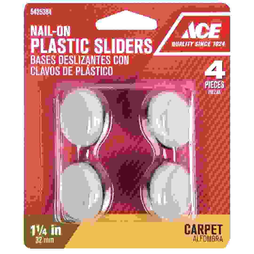 Ace Plastic Nail-On Sliders (3.2 cm, 4 Pc.)
