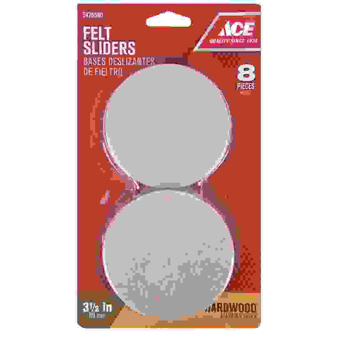 Ace Felt Round Sliders (8.9 cm, 8 Pc.)