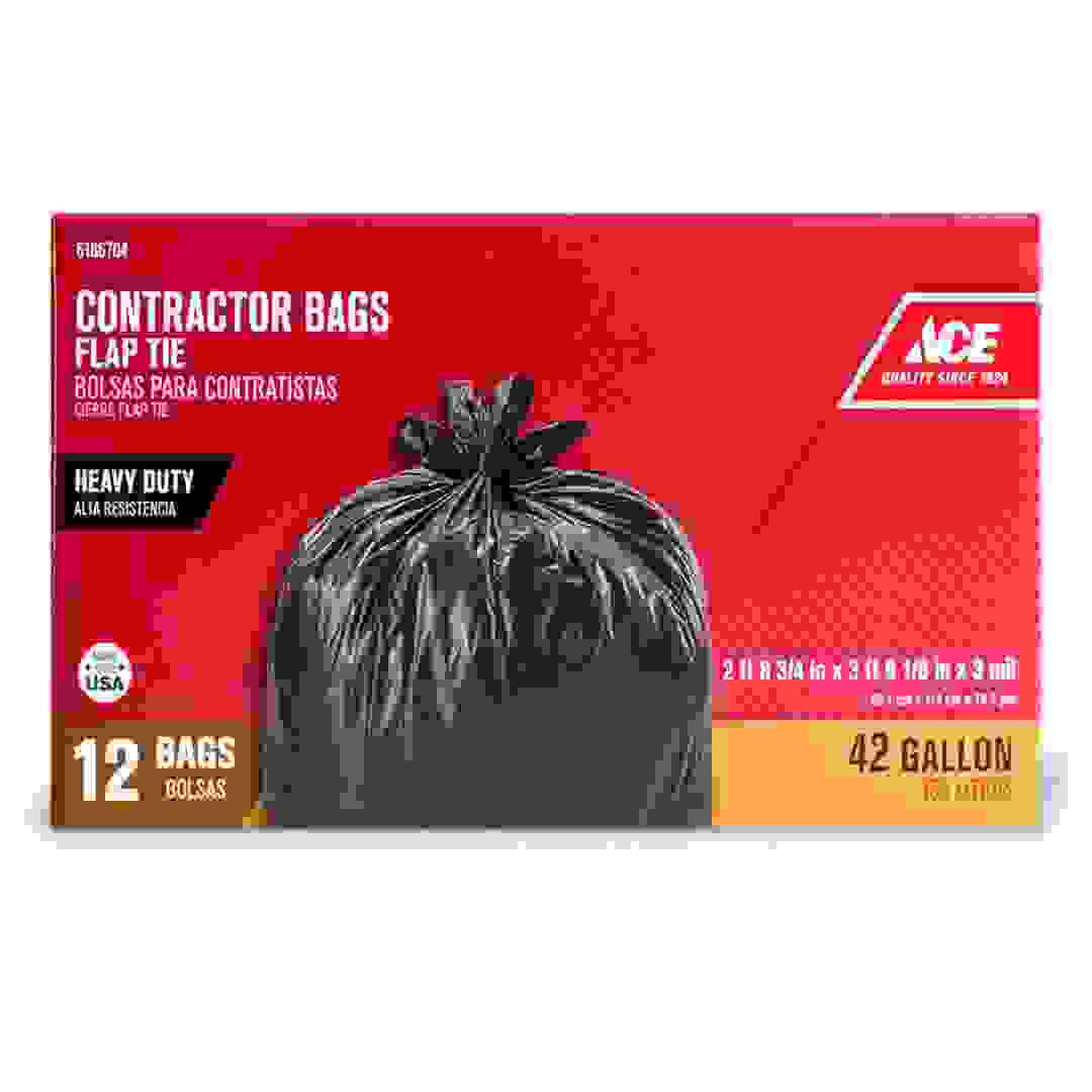 Ace Contractor Flap Tie Bags (158 L, 12 pcs)