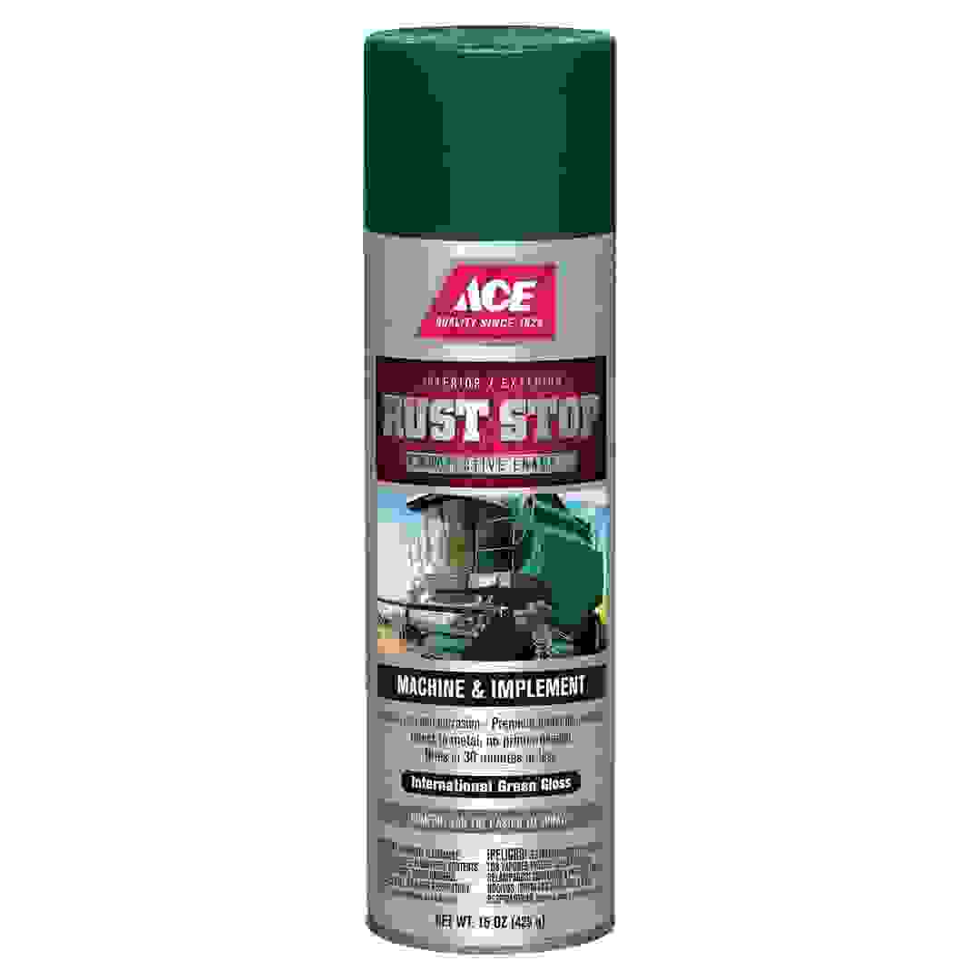 Ace Rust Stop Protective Enamel Spray Paint (425 g, International Green Gloss)