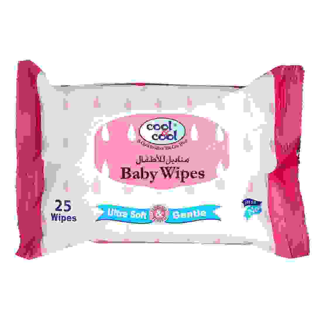 Cool & Cool Baby Wipes Travel Pack (25 Sheets)