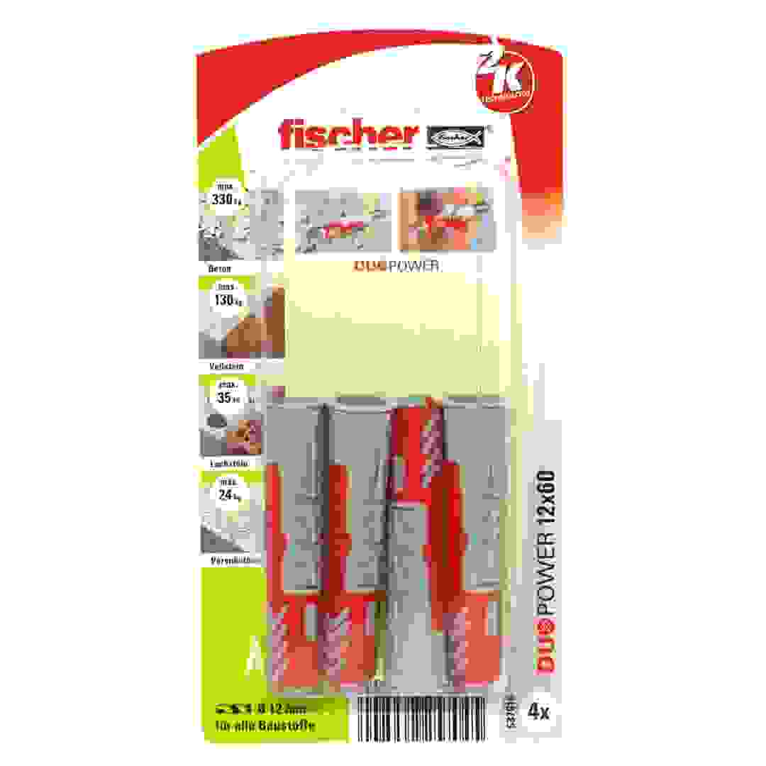 طقم خوابير بلاستيكية قياس عالمي فيشر دو باور (4 قطع، 6 × 1.2 سم)