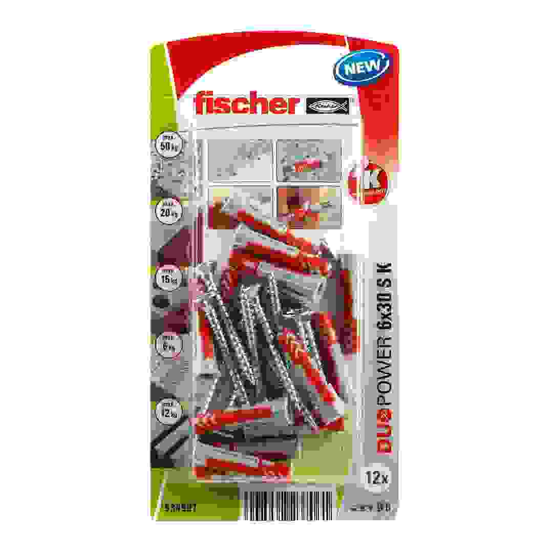 Fischer DuoPower Universal Wall Anchor W/ Screw Pack (0.6 x 3 cm, 12 Pc.)