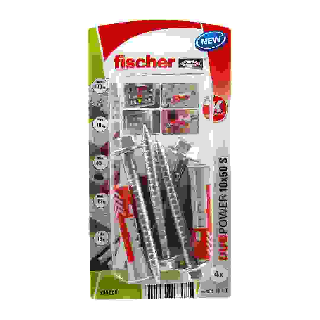 علبة خوابير جدارية مع براغي قياس عالمي فيشر دو باور (4 قطع، 1  × 5 سم)