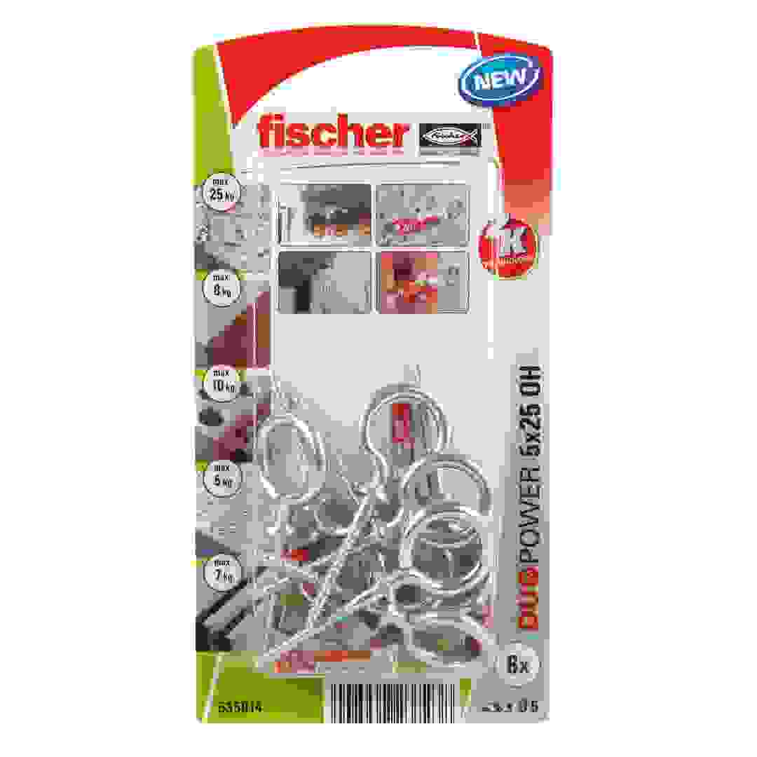 سدادة عامة مع برغي عروة فيشر ديوباور (0.5 × 2.5 سم، 8 قطع)