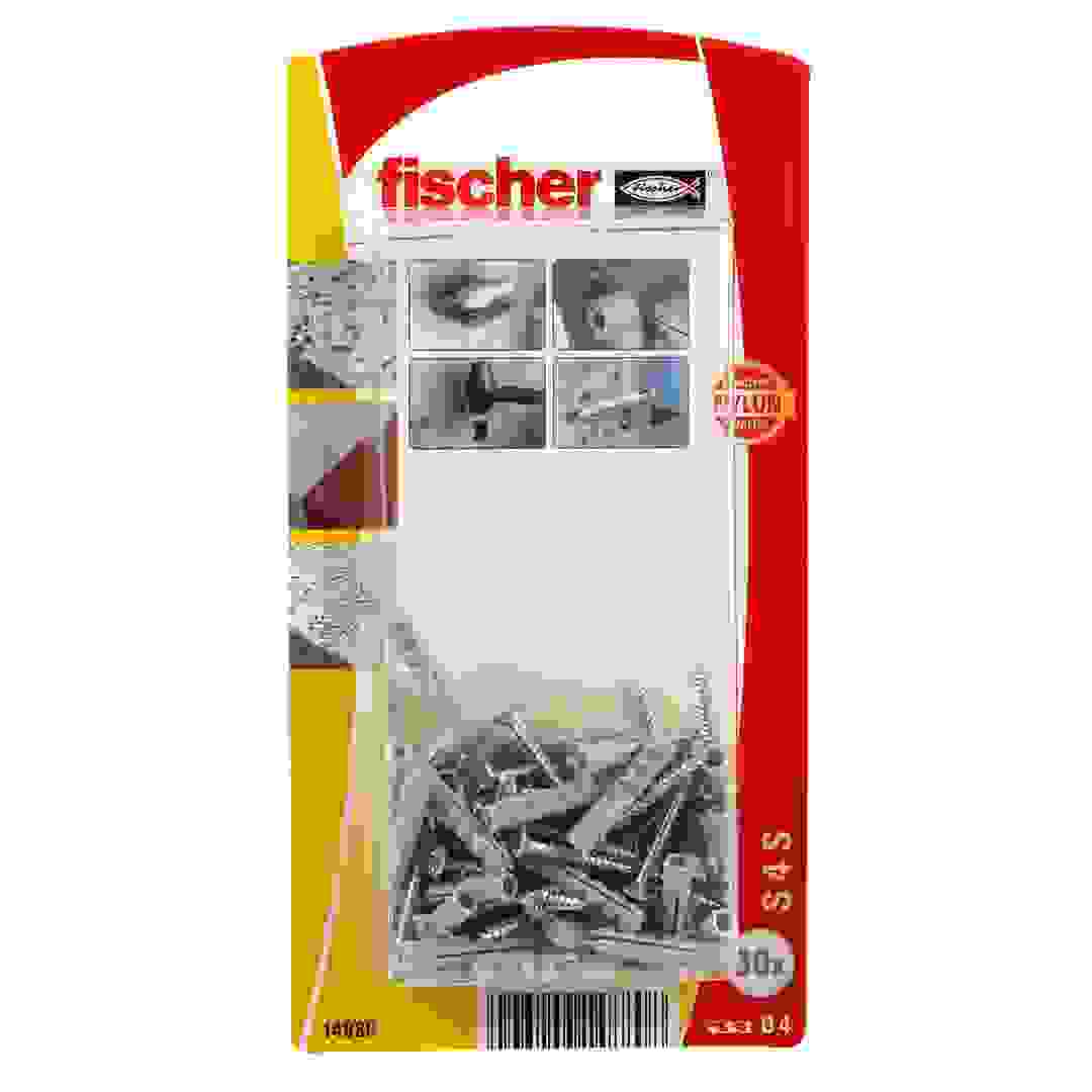 سدادة توسيع مع برغي فيشر S4 (30 قطعة)