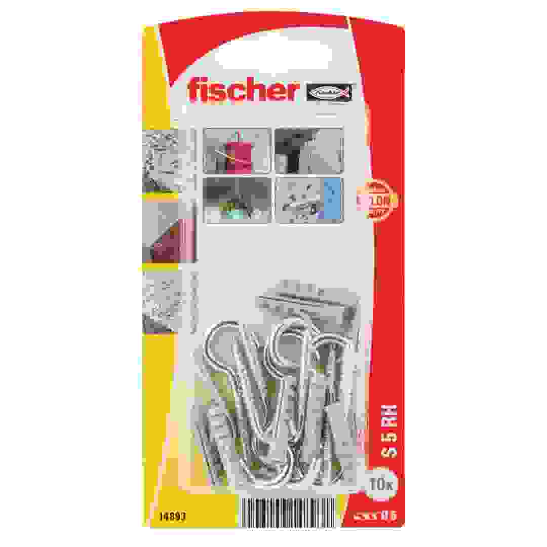 حزمة مثبتات براغي متوسعة مع خطاطيف دائرية فيشر، S5 RH (10 قطع)