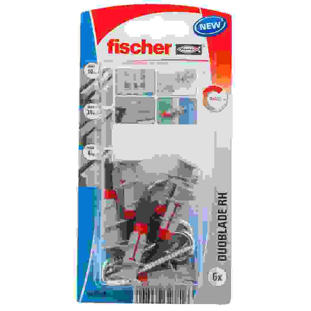 علبة مرابط تثبيت ألواح الجبصين وبراغي خطافية مستديرة فيشر ديوبليد (6 قطع)