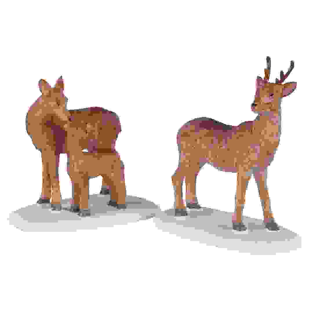 Lemax Deer Family Festive Decor Set (Brown, 2 Pc.)