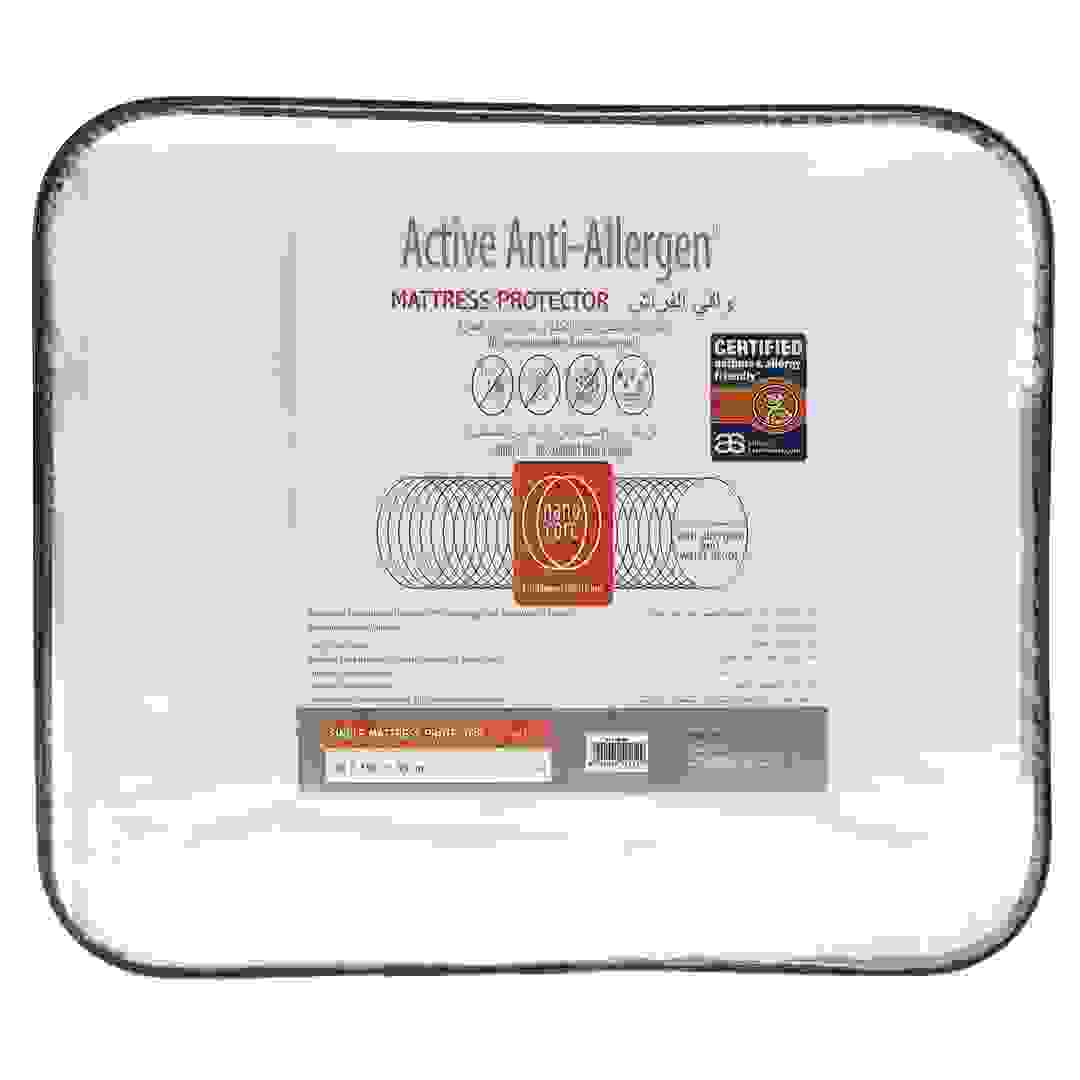 Welspun Active Anti-Allergen Single Mattress Protector, SMP-NC20 (90 x 190 + 33 cm)