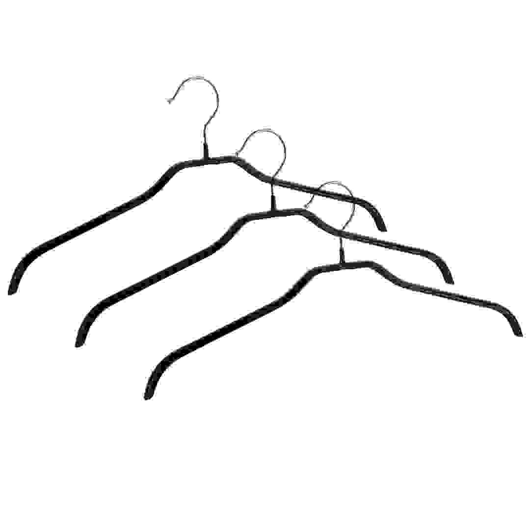 شماعة معدنية مع طلاء مضاد للانزلاق (41 سم، 3 قطع)