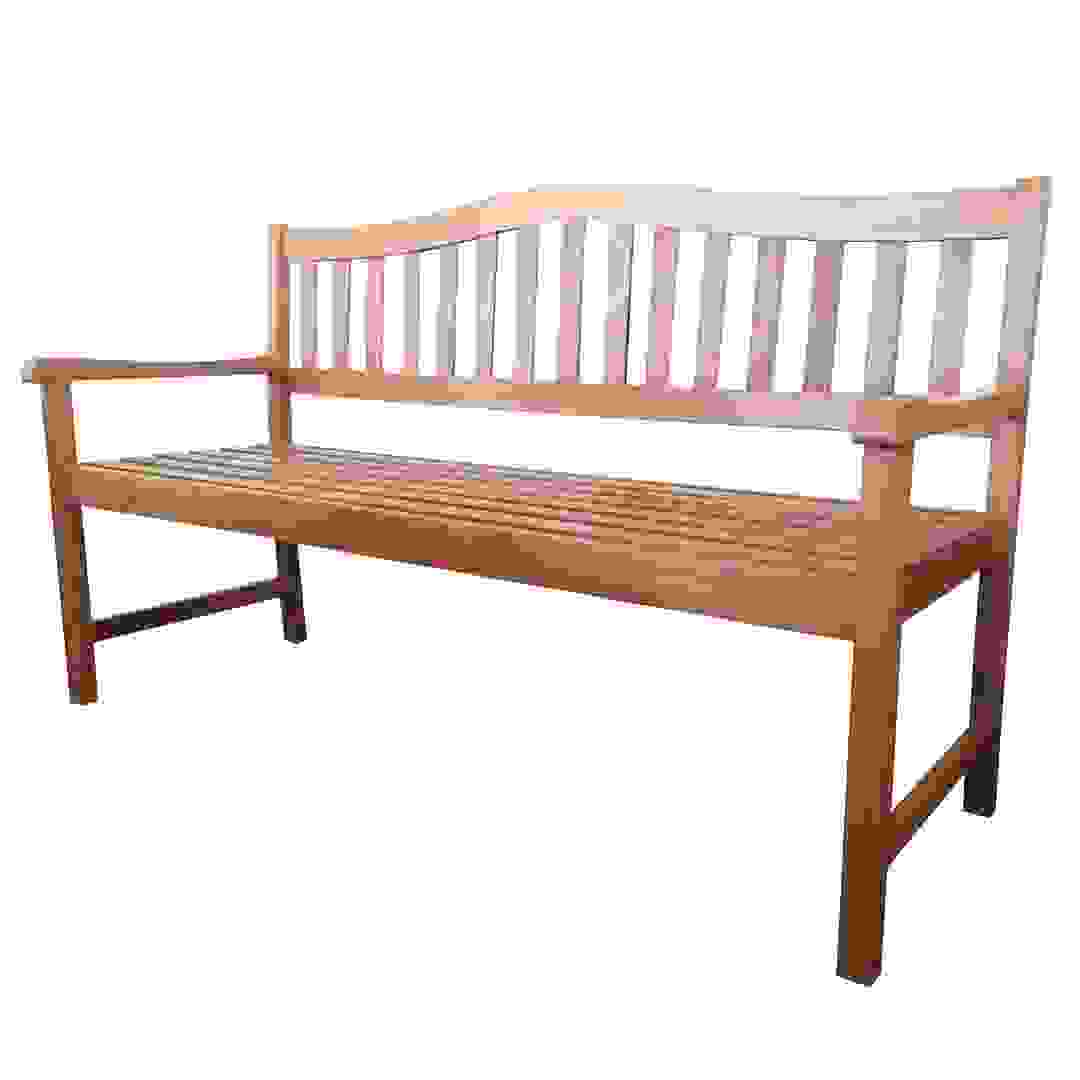 THB 3-Seater Eucalyptus Wood Garden Bench Generic (150 x 58 x 92.5 cm)