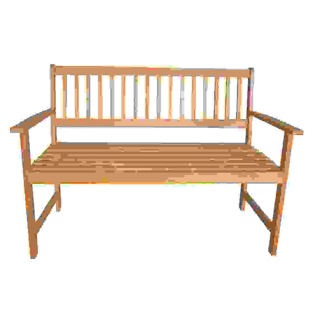 THB 2-Seater Eucalyptus Wood Garden Bench Generic (124 x 61 x 89 cm)