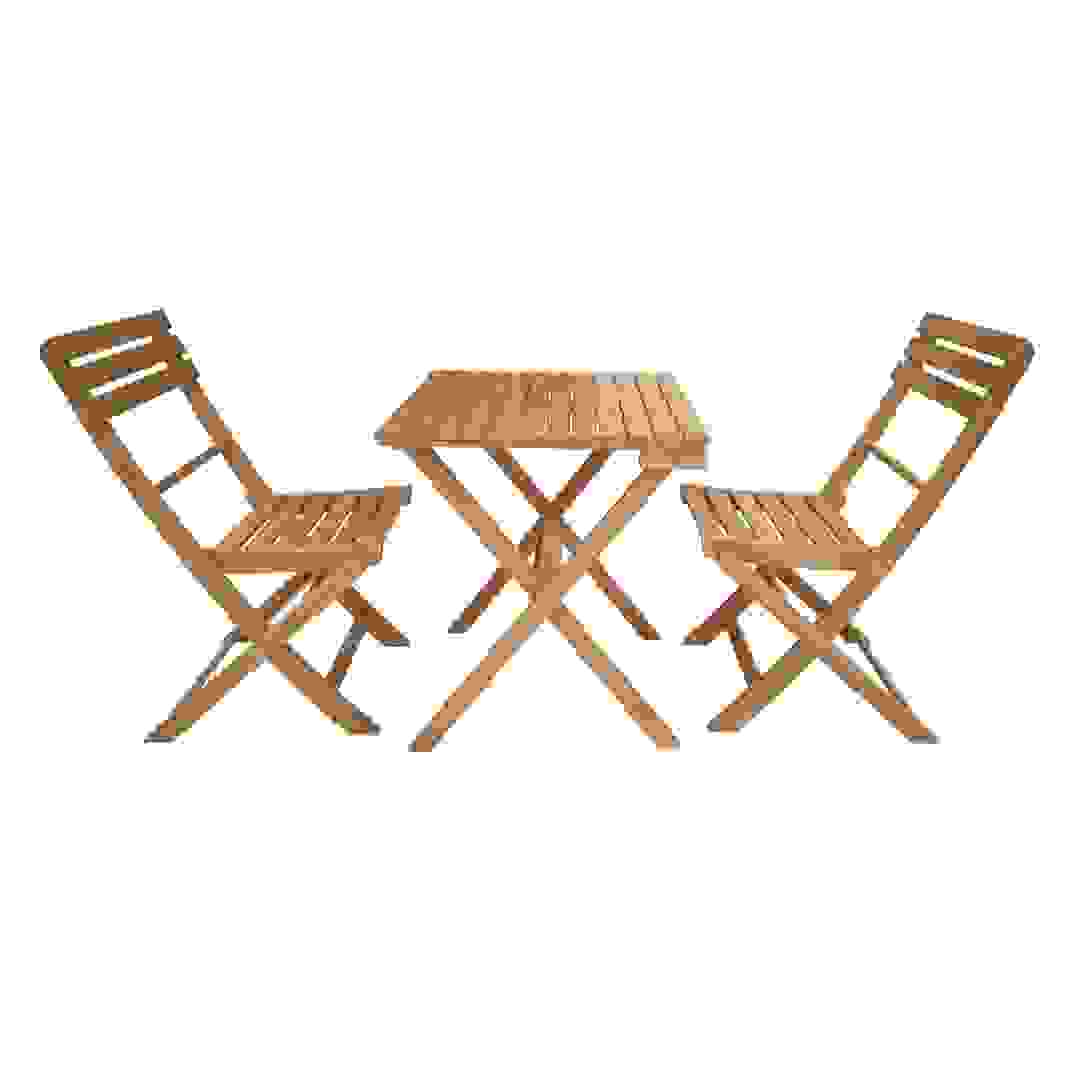 THB 2-Seater Eucalyptus Wood Folding Bistro Set Generic (3 Pc.)