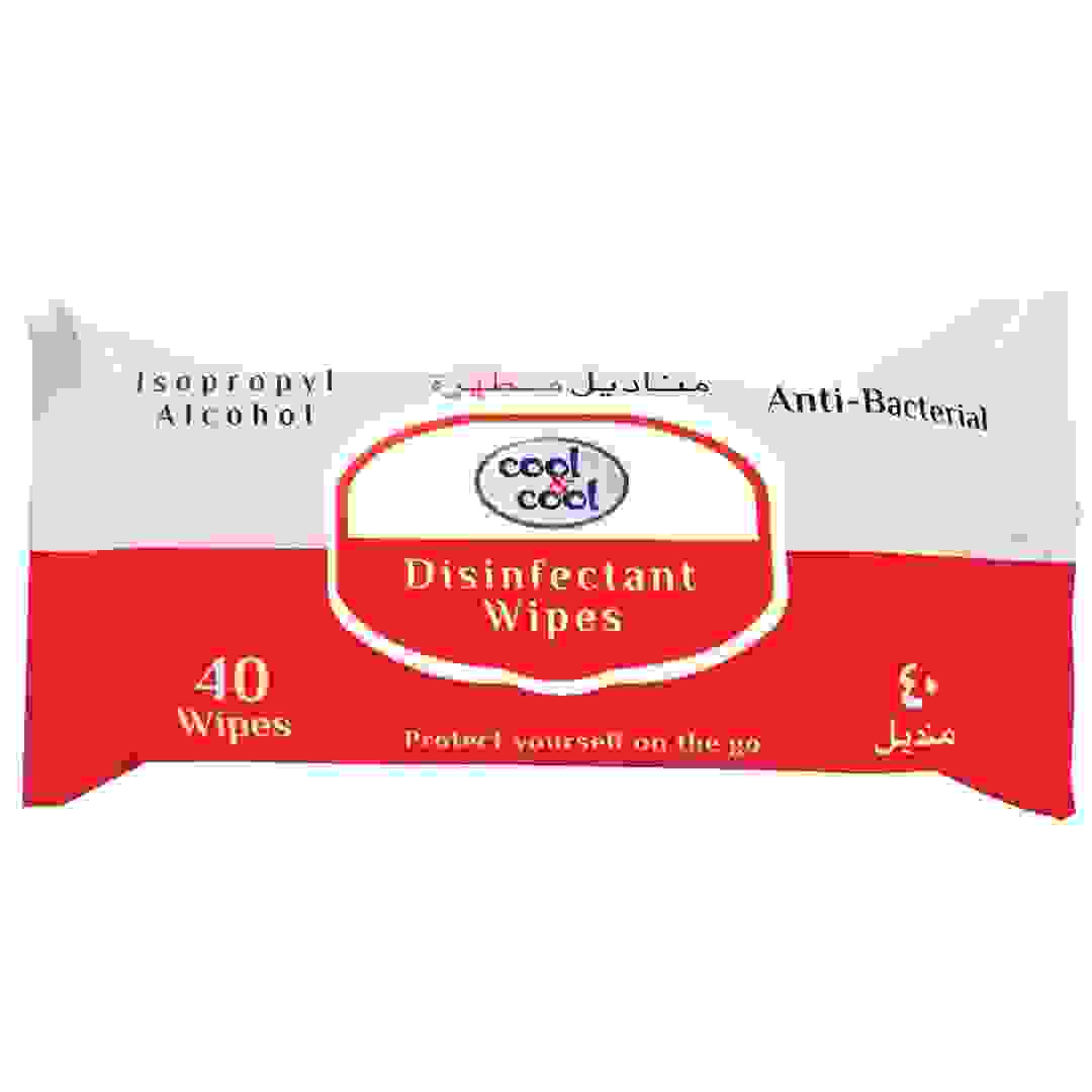 Cool & Cool Disinfectant Anti Bacterial Wipes (40 Wipes)