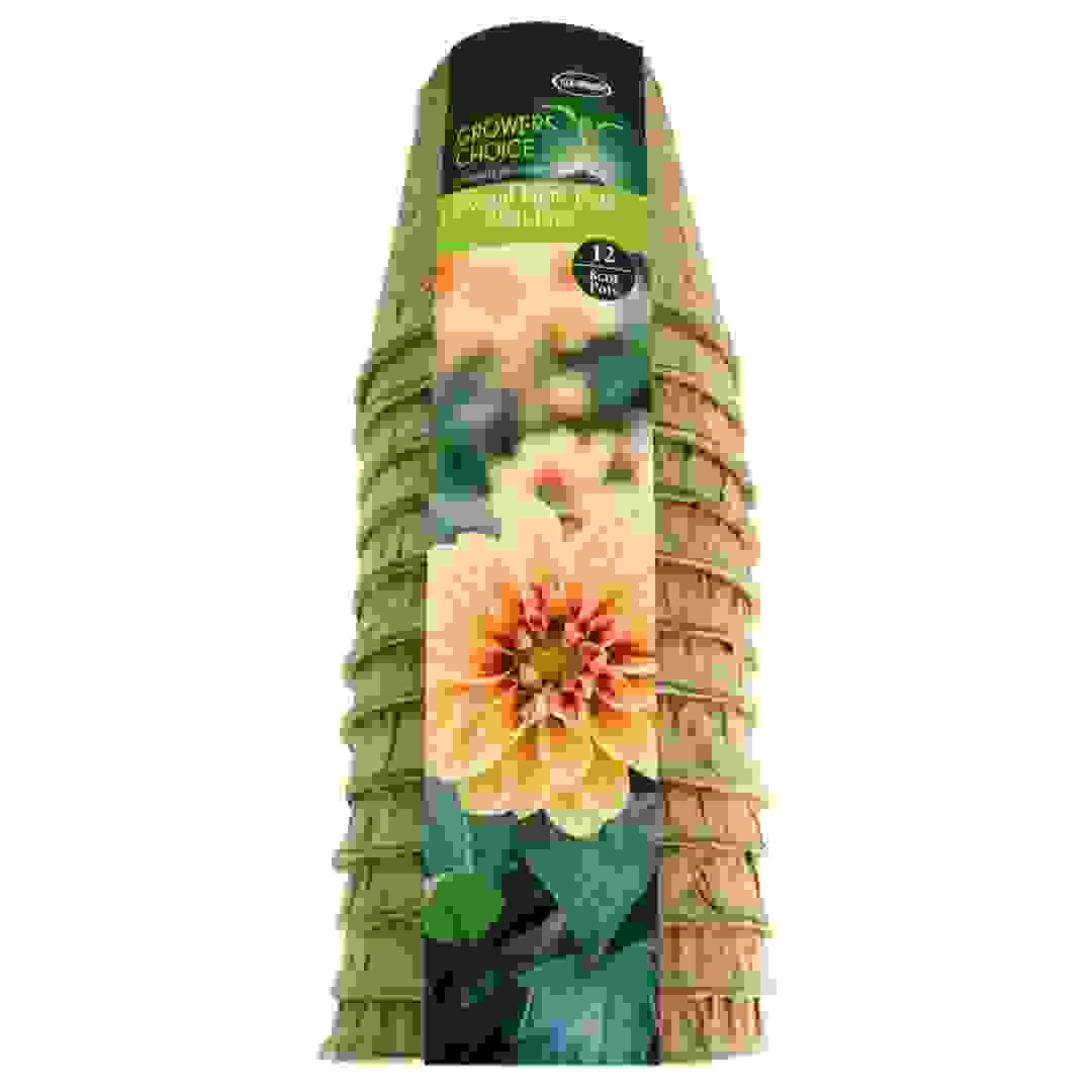 Tildenet Growers Choice Round Fibre Pots (8 cm, 12 Pc.)