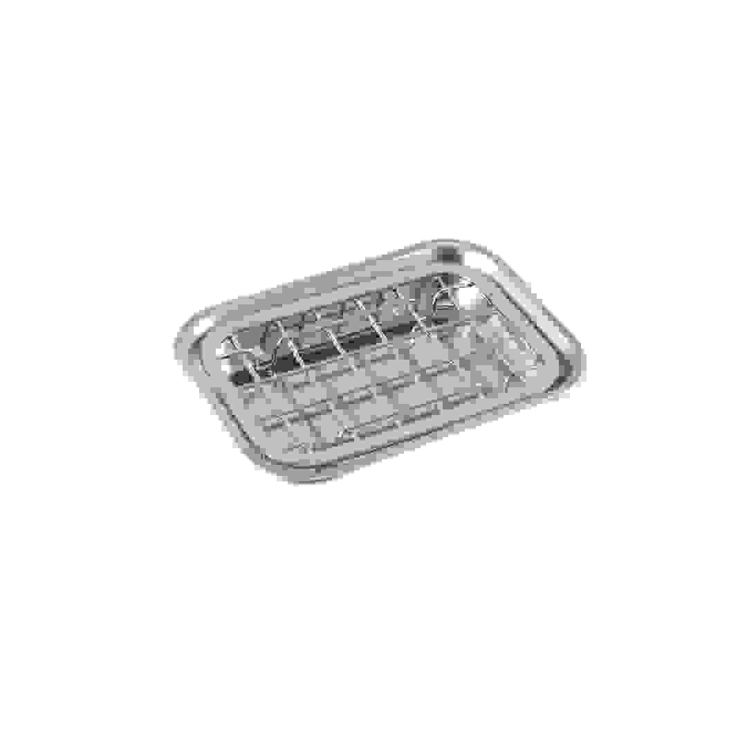 Interdesign Stainless Steel Soap Dish (17.7 x 8.2 x 11.4 cm, Silver)
