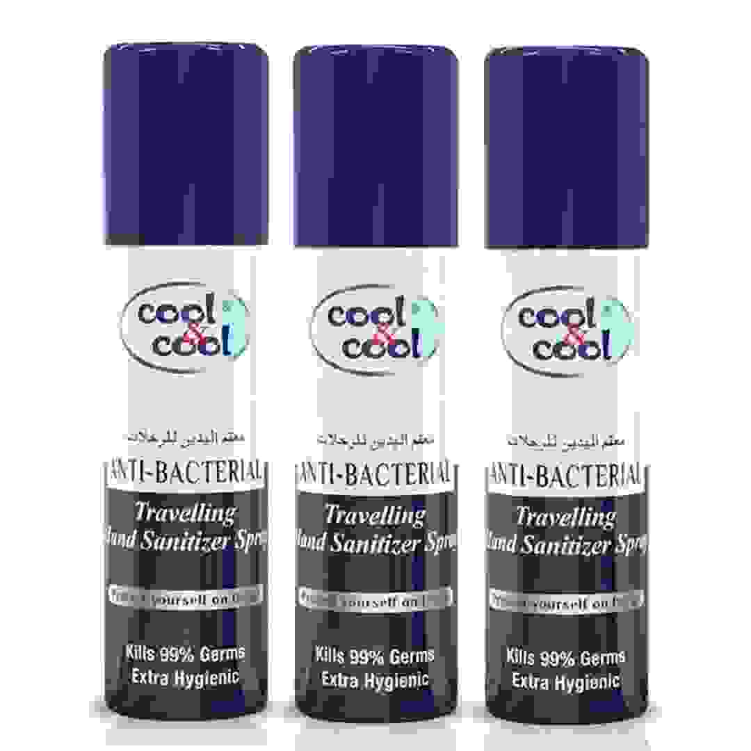 Cool & Cool Anti-Bacterial Travelling Hand Sanitizer Spray (60 ml, 3 pcs)