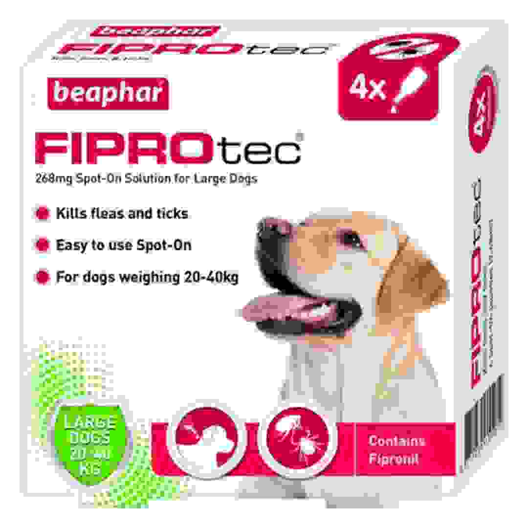 Beaphar FIPROtec Spot-On Flea Treatment Solution for Large Dog (4 pcs)