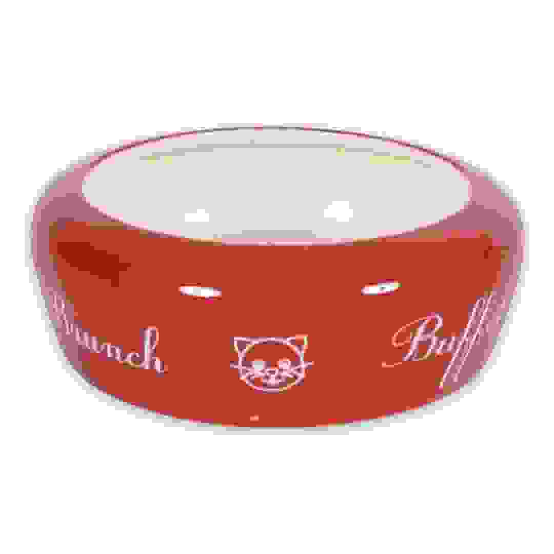 Zolux No Waste Ceramic Bowl for Cats (Red, 13 x 13 x 45 cm, 300 ml)