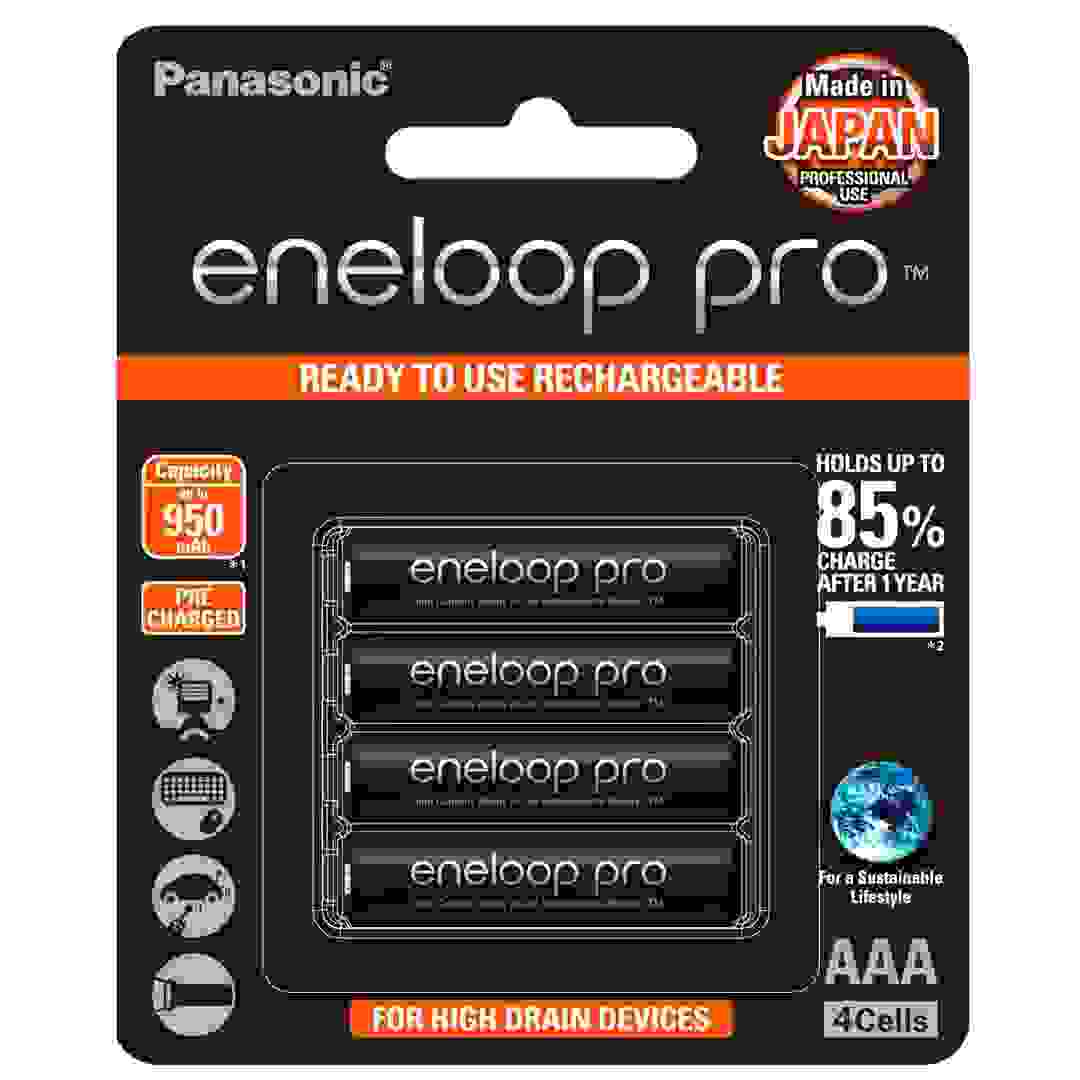 بطارية قابلة للشحن باناسونيك إنلوب بروNi-Mh BK-4HCCE4BT2 قياس AAA (4 قطع، 950 ملي أمبير بالساعة)
