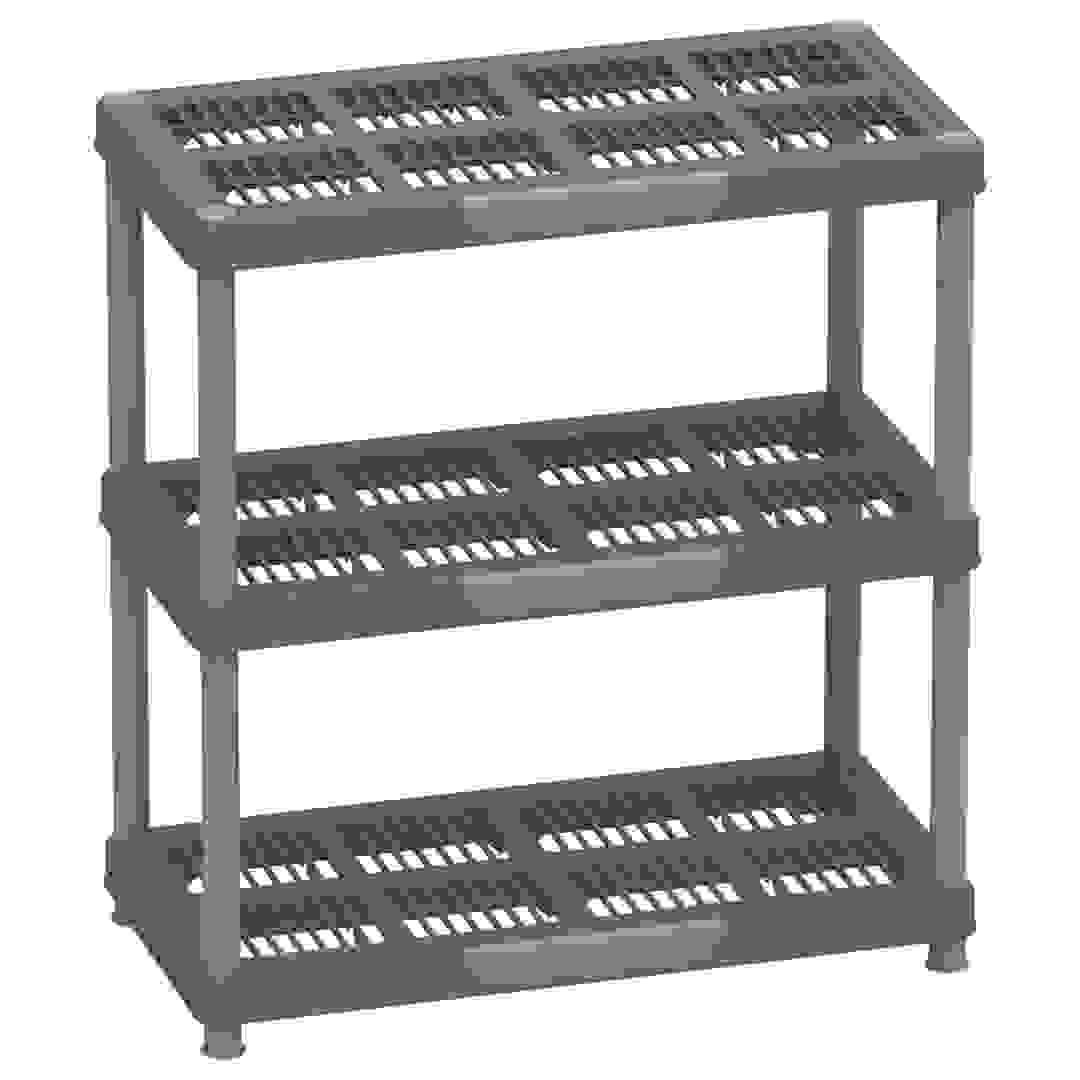 Cosmoplast Plastic 3-Tier Shelving Rack (90 x 45 x 98 cm)