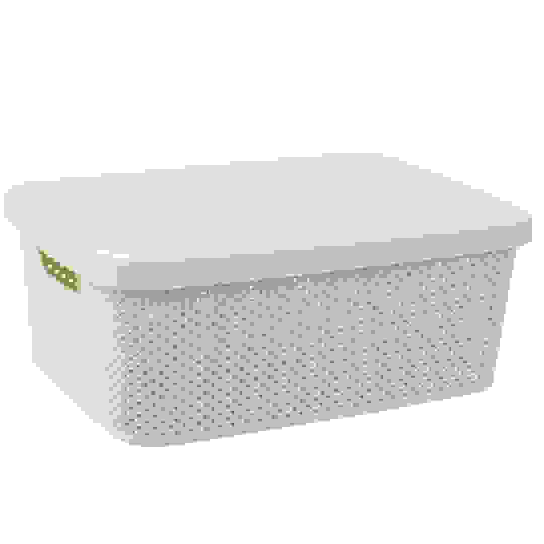 صندوق تخزين بلاستيكي دياموند هوبي لايف مع غطاء (25.5 × 35 × 15 سم، 13 لتر)