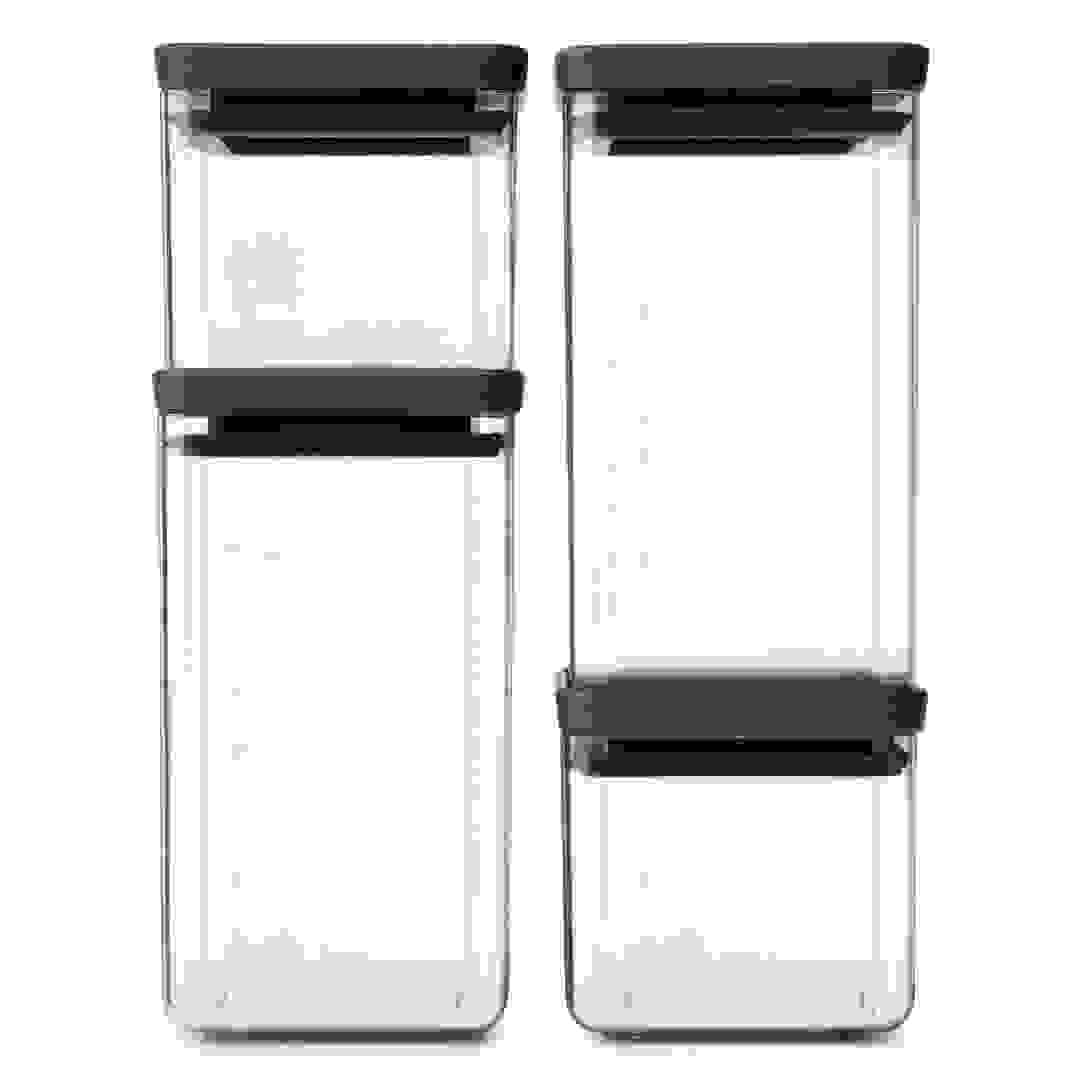 طقم حاويات تخزين برابانتيا تيستي بلس مربعة مع أغطية (4 قطع)