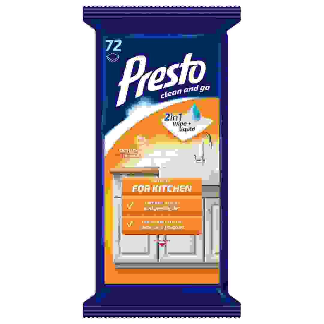 Presto Household Wipes for Kitchen (72 Sheets)