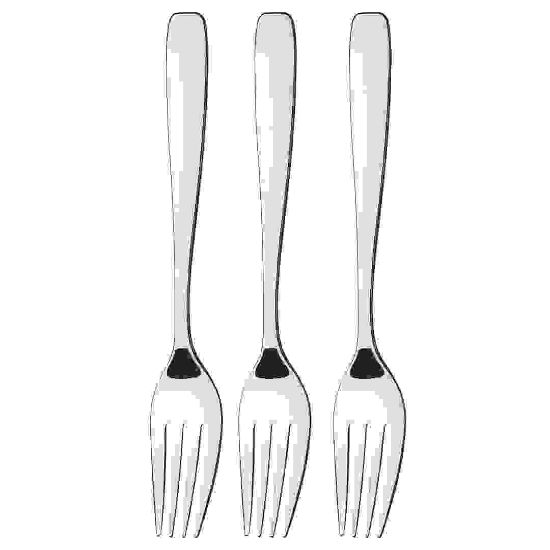 Tramontina Amazonas Stainless Steel Table Fork Set (19.7 x 2.8 x 1.9 cm, 3 Pc.)