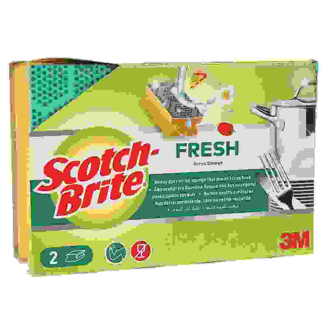 3M Scotch-Brite Fresh Heavy Duty Nail Saver Sponge (2 pcs)