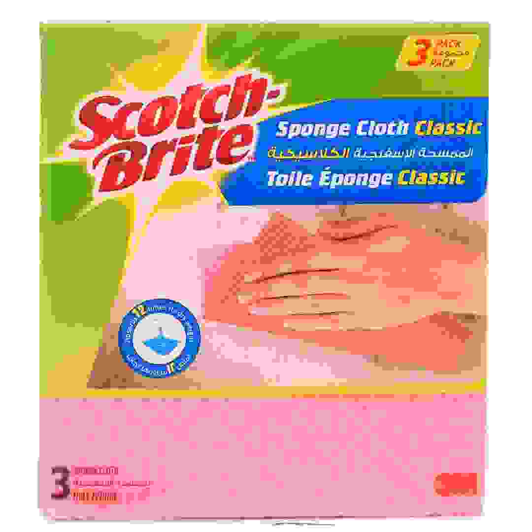 3M Scotch-Brite Classic Pink Sponge Cloth (3 pcs)