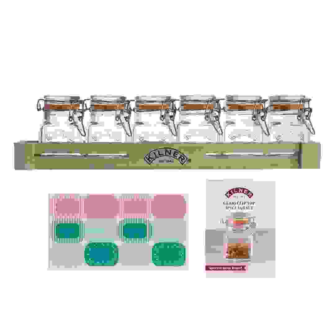 Kilner Clip Top Spice Jar Set (Clear, 6 Pc.)