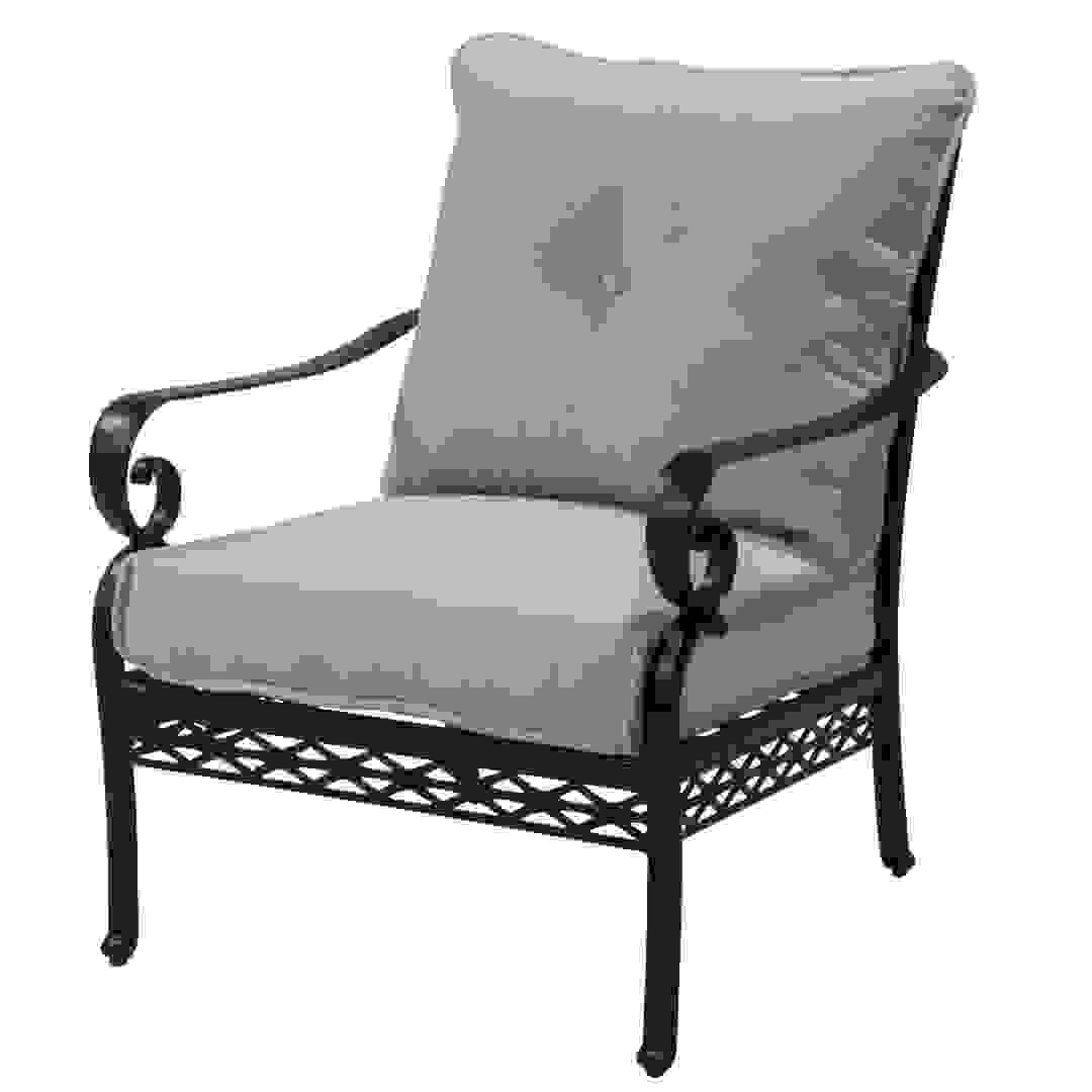 Milano Cast Aluminum Single Outdoor Sofa W/Cushions Generic (77 x 91 x 95 cm)