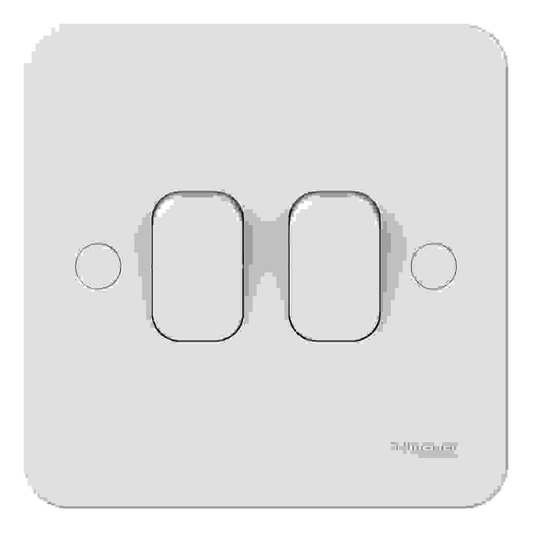 مفتاح كهرباء شنايدر ليسي ثنائي الاتجاه 2 زر (8.7 × 8.7 × 2.5 سم، 230 فولت تيار متردد)