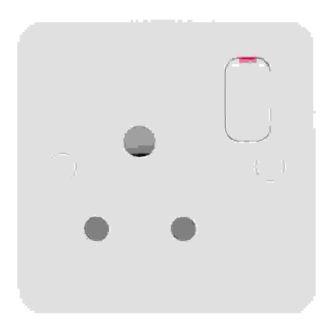 Schneider Electric Lisse 1 Gang Round Pin Switched Socket (8.7 x 8.7 x 5.8 cm)