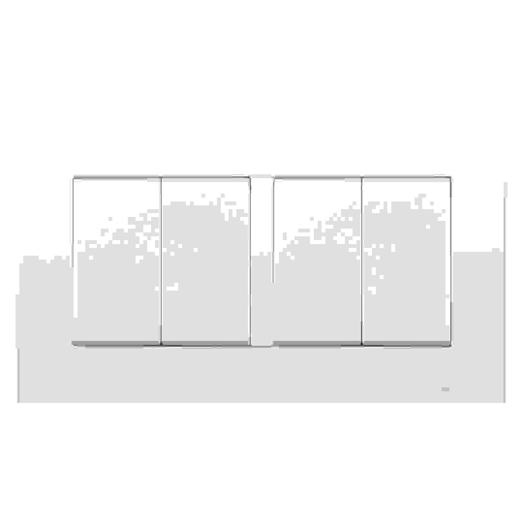 Schneider Electric Vivace 4 Gang 1 Way Switch (14.5 x 8.7 x 3.5 cm, 250 VAC)