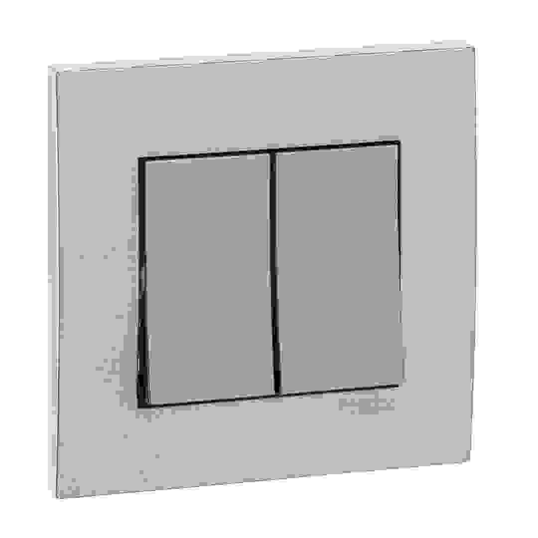 Schneider Electric Vivace 2 Gang 2 Way Switch (8.7 x 8.7 x 3.5 cm, 250 VAC)