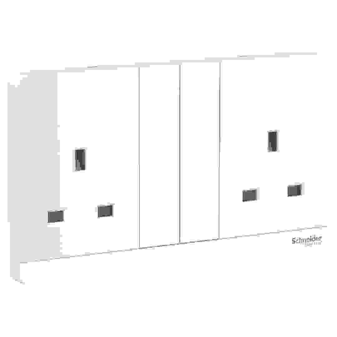 Schneider Electric AvatarOn 2 Gang Switched Socket (14.6 x 8.6 x 3.17 cm)